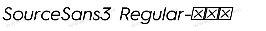 SourceSans3 Regular字体转换